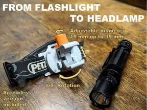 Flashlight to headlamp converter