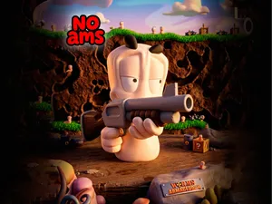 Classic Worm with Shotgun