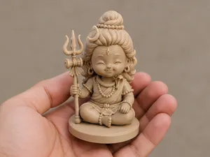 Cute Baby Shiva Chibi Statue