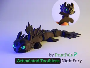 Articulated Dragon Toothless night fury