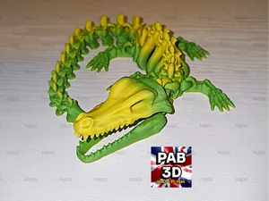 Print in place articulated skeleton crocodile