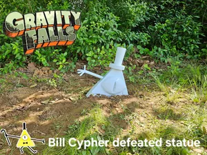 Bill Cypher Defeated Statue
