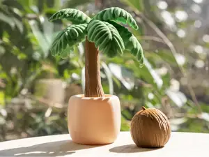 Tropical Palm Sculpture – Botanical Desk Decor