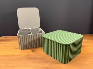 Modern Tea Box / Organizer with 4 Compartments
