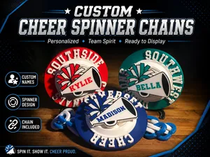 Custom Cheer Spinner Chain | Team Spirit Necklace