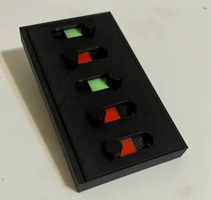 Magnetic assisted checklist / fidget switches