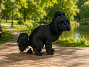 Pooping Shih Tzu - Dog - Animal - Funny - Decor