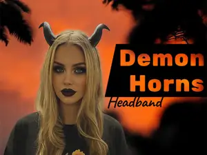 Haarreif Dämonen Hörner für Halloween