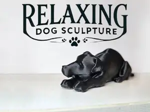 Relaxing Dog Sculpture