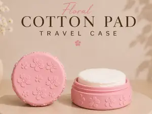 Floral Cotton Pad Travel Case (Easy Print)