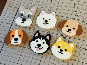 【狗狗头像冰箱贴】一组6个/AMS/哈士奇/柴犬/比格/雪纳瑞/萨摩耶/泰迪