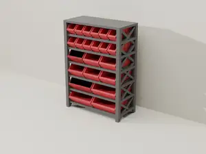 Miniature Garage Tray Cabinet, diorama, scale 1:18