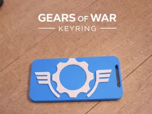 Gears Of War COG Emblem Keyring
