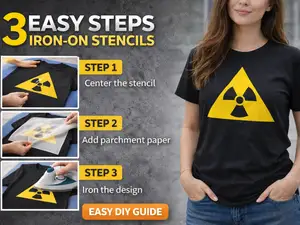 Radiation Symbol T-Shirt Stencil