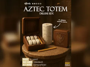 Aztec Totem | 6 Piece Stacking Puzzle - DELUXE edt