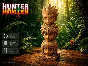 Gon Killua Kurapika Wooden Totem Hunter x Hunter