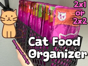 Cat Food Pouch Organizer Honeycomb Storage Box