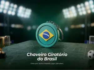 Chaveiro Giratório do Brasil – Nome Editável
