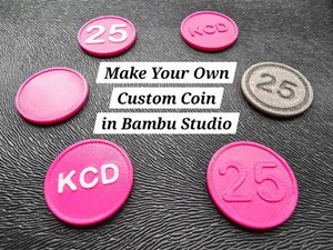 Custom Text Coin Template | Make Your Own Tokens