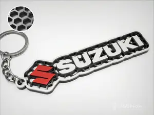 Suzuki honeycomb logo keychain