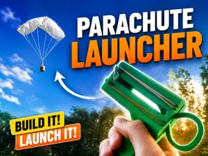 Hand Held toy parachute launcher