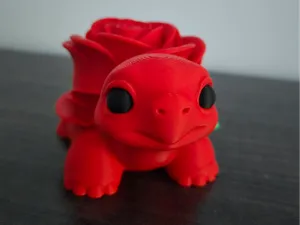 Rose Shell Turtle – Cute Floral Turtle Figurine