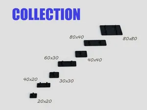Aluminium profile extrusion endcap collection