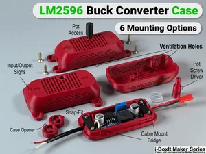 LM2596 Buck Converter Case | Snap-Fit | Options