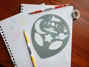 Jumbo Alien Space Stencil