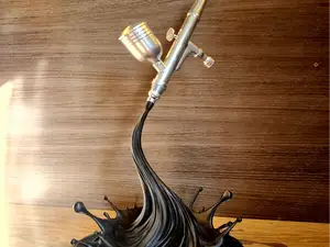 Airbrush Paint Spill – Floating Splash Display