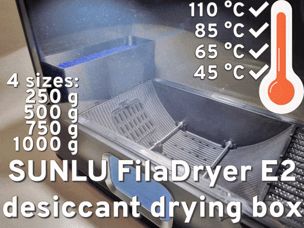 SUNLU FilaDryer E2 110 °C silica desiccant drying