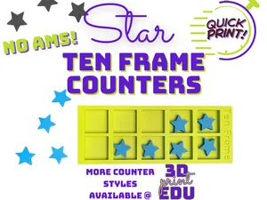 Star Ten Frame Counters or Loose Parts