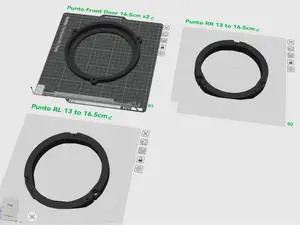 Fiat Punto - Linea - 199 Chasis Speaker Spacer.
