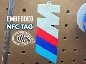 BMW M Badge Keychain With Embedded NFC Tag