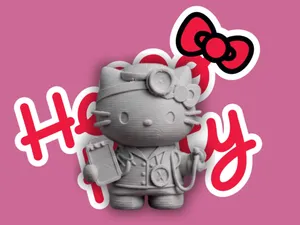 Hello Kitty Doctor – Cute Medical Figurine