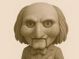 Jigsaw Puppet 3D Print Figurine Chibi Horror Icon