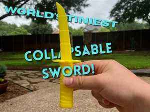 World's tiniest collapsible sword