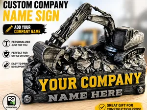 Customizable Excavator Construction Display