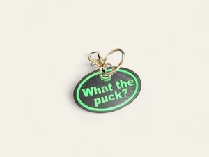 Funny Hockey Keychain What The Puck