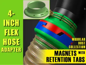 4 in Flex Hose Adapter | Modular Dust Collection