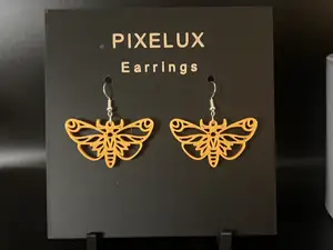 Golden Moth earrings