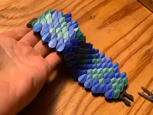 Fully 3D Printed Dragon Scale Bracelet with Clasp