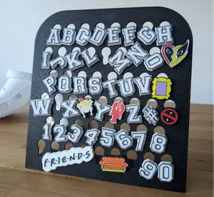 Croc jibbitz/shoe charm - alphabet & numbers