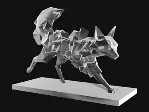 Hunting Fox Sculpture