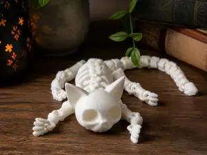 Cat Skeleton Flexi Gothic Articulated Toy