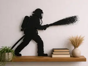 Firefighter in action