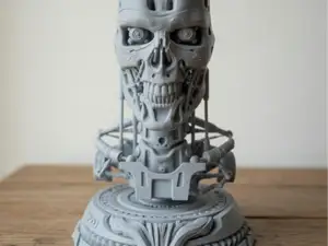 Terminator Endoskeleton Head Bust Rotating Display