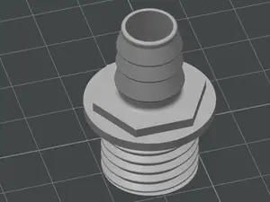 Water Pump nozzle 20mm male threaded to 14mm hose