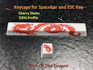 Dragon Keycaps for Spacebar and ESC-Key