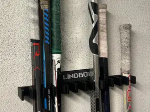 Hockey stick holder, modular, 4,5 and 10 slots.
